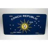 CONCH REPUBLIC VLAG METALEN AUTO KENTEKENPLAAT SLEUTEL WEST FLORIDA CONCH REPUBLIEK