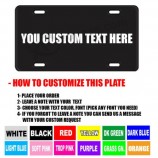 TARGA IN ALLUMINIO PERSONALIZZATA PERSONALIZZATA NERA Car Tag (il tuo nome e colore))