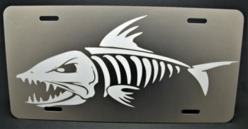 МЕТАЛЛИЧЕСКИЙ НОМЕРНОЙ ЗНАК АВТОМОБИЛЯ BONEFISH. ВОДНЫЕ ВИДЫ СПОРТА СОЛЕНАЯ РЫБАЛКА АВТОМОБИЛЬНЫЙ НОМЕРНОЙ ЗНА