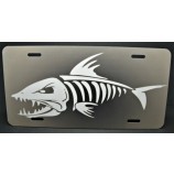 TARGA PER AUTO IN METALLO BONEFISH. SPORT ACQUATICI TARGA DELL'AUTO DA PESCA SALTLIFE
