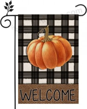 Bufalo nero Check Fall Garden Flag 12 x 18 Outdoor Autumn Farmhouse Yard Decor con alta qualità e qualsiasi dimensione