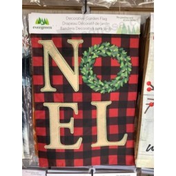 Aangepaste NOEL krans tuin linnen vlag met hoge kwaliteit en elke grootte