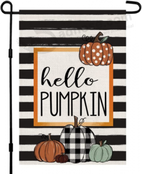Autunno Garden Flag Hello Zucca Sign 12 X 18 Pollici Double Sided Autumn Farmhouse S con alta qualità e qualsiasi dimensione