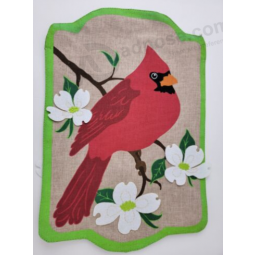 Cardinal Red Bird Садовый флаг Цветы кизила 18,5x12,5 с высоким качеством и любым размером