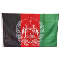 Stock Venta al por mayor 3x5ft Poliéster Afganistán Bandera afgana