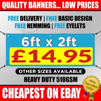 Striscioni in PVC per esterni Heavy Duty 510GSM Segno pubblicitario stampato su ordinazione in PVC Banner