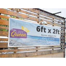 6ft x 2ft Banner Custom Printed Outdoor Personalizzato 440gsm PVC Eylets - Nessun orlo
