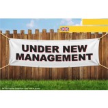 UNDER NEW MANAGEMENT ヘビーデューティー PVC バナーサイン 1924S