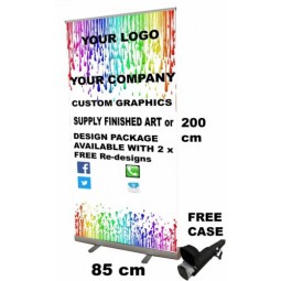 85 x 200 всплывающий роликовый баннер WE DESIGN + печатный выставочный стенд Perso
