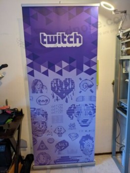 Twitch Gaming Streaming 33"x79" Retractable Banner Pop Up Streamer Display