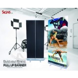 Алюминиевый 48 x 80 дюймов выдвижной рулонный стенд для баннеров всплывающий дисплей для выставок