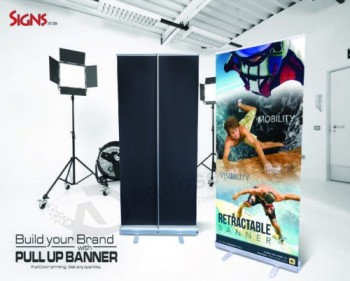 aluminium 48 « x80 » rétractable Roll Up Banner Stand Pop Up Affichage d’exposition commerciale