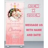 80 cm Soporte de Exposición Pull Up POP Up Estampado Banner Rodillo de Bautizo