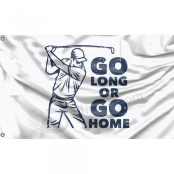 Go Long Or Go Homeフラッグユニークなデザイン、3x5フィート/ 90x150 cmサイズ、EU製