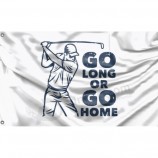 Go Long Or Go Home Flagge einzigartiges Design, 3x5 Ft / 90x150 cm Größe, EU made