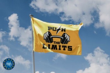 Bandiera Push The Limits dal design unico, 3x5 piedi / 90x150 cm, realizzata nell'UE