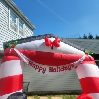 Airblown gonflable 9' de haut bonhomme de neige arche Happy Holidays entrée promenade à travers