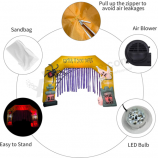 11 Voet Halloween Opblaasbare Geesten Spin Boog met LED-verlichting Buiten