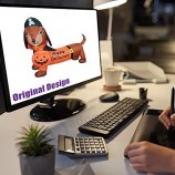 GOOSH 5 FT Halloween Opblaasbare Buitenhond met een Pompoen & Piratenhoed Blazen.