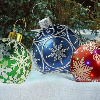 60cm Weihnachtsgeschenk aufblasbarer Ball Heimdekoration Outdoor Weihnachtskugeln Weihnachten