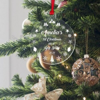 パーソナライズされたクリスマスの安物の宝石任意の名前任意のテキストカスタムクリスマスツリーの装飾ギフト