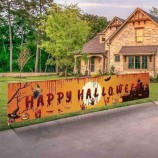 Happy Halloween Hanging Banner Flag Party Celebrate Foldable Home Outdoor Decor
