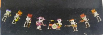 Halloween 9' Garland Papieren Banner Skeletten Feest Decoraties Rekwisieten muur opknoping