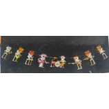 Halloween 9' guirlande papier bannière squelettes Décorations de fête Accessoires tenture murale