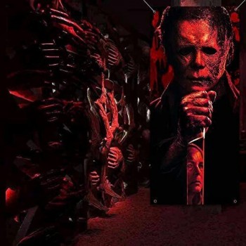 ハロウィーンの装飾、玄関、ドア、バナー、ホラー映画、バナー、背景、怖い NEW