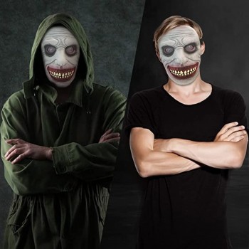 Maschera di Halloween raccapricciante, demoni sorridenti Cosplay puntelli, maschera in lattice malvagio per Halloween Costume Party Props