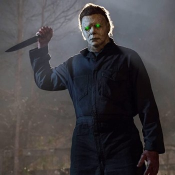 Michael Myers Mask - Maschera di Halloween per adulti - Led Light Up - Costumi di Michael Myers - Spaventosa maschera di Halloween