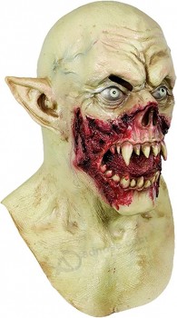 モレズヴァンパイアマスク怖いドラキュラモンスターハロウィンコスチュームパーティーホラー悪魔ゾンビ(アースイエロー)