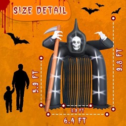 ハロウィーンの死のアーチの膨脹可能な死神、屋内のためのLEDライトが付いている幽霊のアーチ道を吹き飛ばす