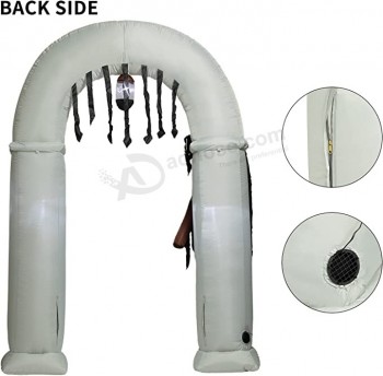 Arco gonfiabile di Halloween Grim Reaper Arco alto 7,8 piedi Arco del cimitero con luci a LED Decorazione di Halloween