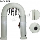 Halloween Inflatable Grim Reaper Archway 7.8ft Tall Cemetery Archway with LED Lights Halloween Decoration