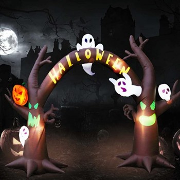 Halloween Inflatables Outdoor Decorations,Halloween Yard Decoration Blow Up with LED Lights for Outdoor Part
