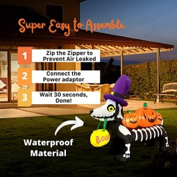 5FT Halloween aufblasbare Dekorationen Hund, großer Dackel aufblasbare Halloween-Dekorationen