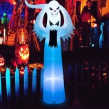 12 FT Opblaasbaar Halloween Vreselijk Spookachtig Spook met Schedeldecoraties Ingebouwde LEDs