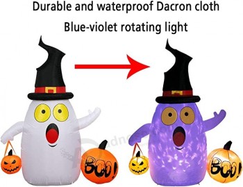 Decorazioni per esterni gonfiabili di Halloween da 5 piedi, decorazioni da cortile esplosivo di Halloween con luci rotanti a LED