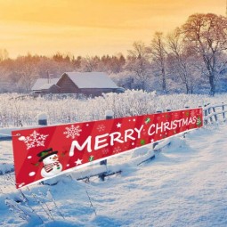 40cm*240cm Large Merry Christmas Banner Xmas Outdoor Hanging Decor Xmas Sign
