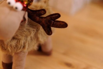 Christmas Reindeer Decoration Plush Fluffy Novelty Rudolph Home Fabric Xmas Gift