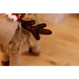Decoración de reno de Navidad felpa esponjosa novedad Rudolph Tela para el hogar Regalo de Navidad