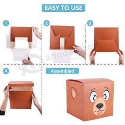 Weihnachten stapelbare Geschenkboxen Set mit Deckeln, Weihnachten Nistbox für Geschenkverpackung Party Dekoration, Weihnachten dekorative Stapelboxen mit 4 Design