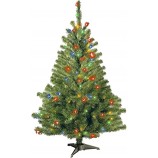 National Tree Company Pre-Lit Kunstmatige Medium Kerstboom, Groen, Kincaid Spruce, Multicolor Lichtjes, Inclusief Standaard, 4 Voet