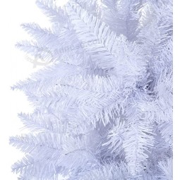 Weihnachtsbäume, zusammenklappbarer weißer Bleistiftbaum mit 800 Spitzen Metallständer, geeignet für Home Corner, Wohnung