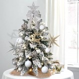 Kerstboom 20in Kleine Mini Kerstboom voor Tafelblad, Kunstmatige Witte Arbol de Navidad Sneeuw Besneeuwd Kerst Centerpieces