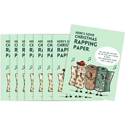 lustige Weihnachtskarten Boxed Sortiment, süße und sarkastische Urlaubsgrußkarten Set mit Umschlägen (Rap Paper - 8 Karten)