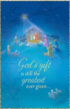Religious Scenes Bulk Christmas Boxed Cards - 6 Design Assortment With KJV Scripture - 48 Inspirational Christmas Cards & Envelopes