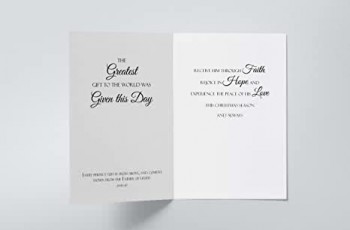 Creations Greatest Gift Tarjeta de Navidad Religiosa - Pack de 24