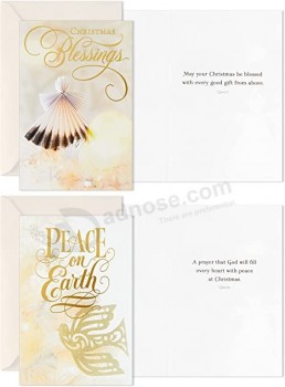 Boxed Religious Christmas Cards Assortment, Christmas Blessings (6 Designs, 24 Cards with Envelopes)